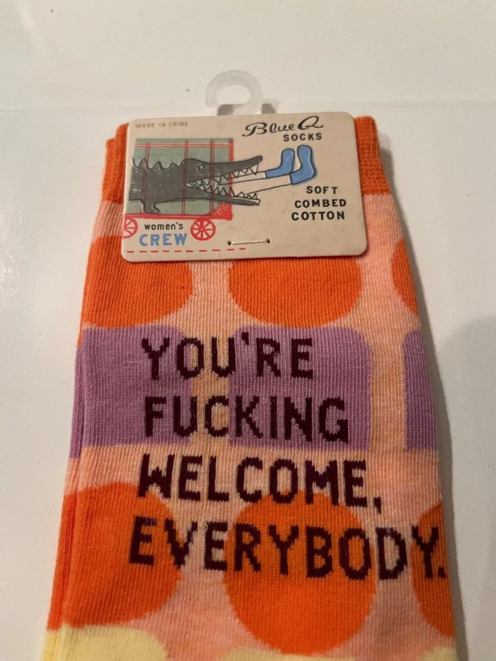 Sarcastic Women Crew Socks‎ Set Patience Yeah No Youre F'in Welcome (2 pairs)